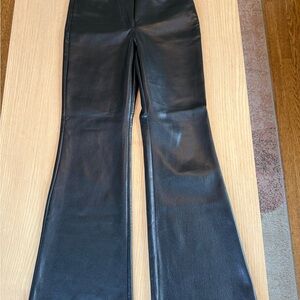 Aritzia Vegan Leather Bootcut Pants, Size 4